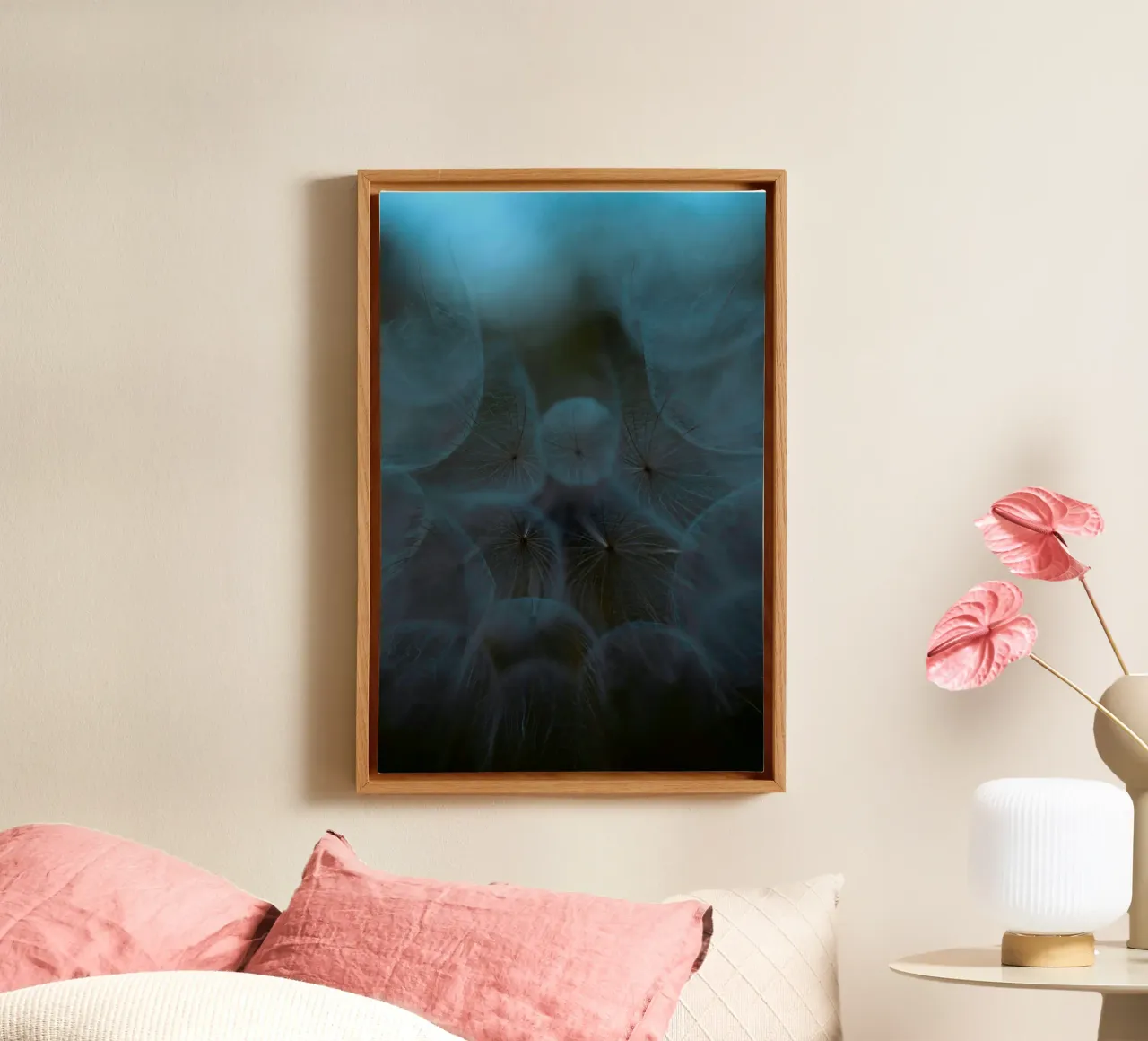dandelions canvas with Floater frame by mip of map