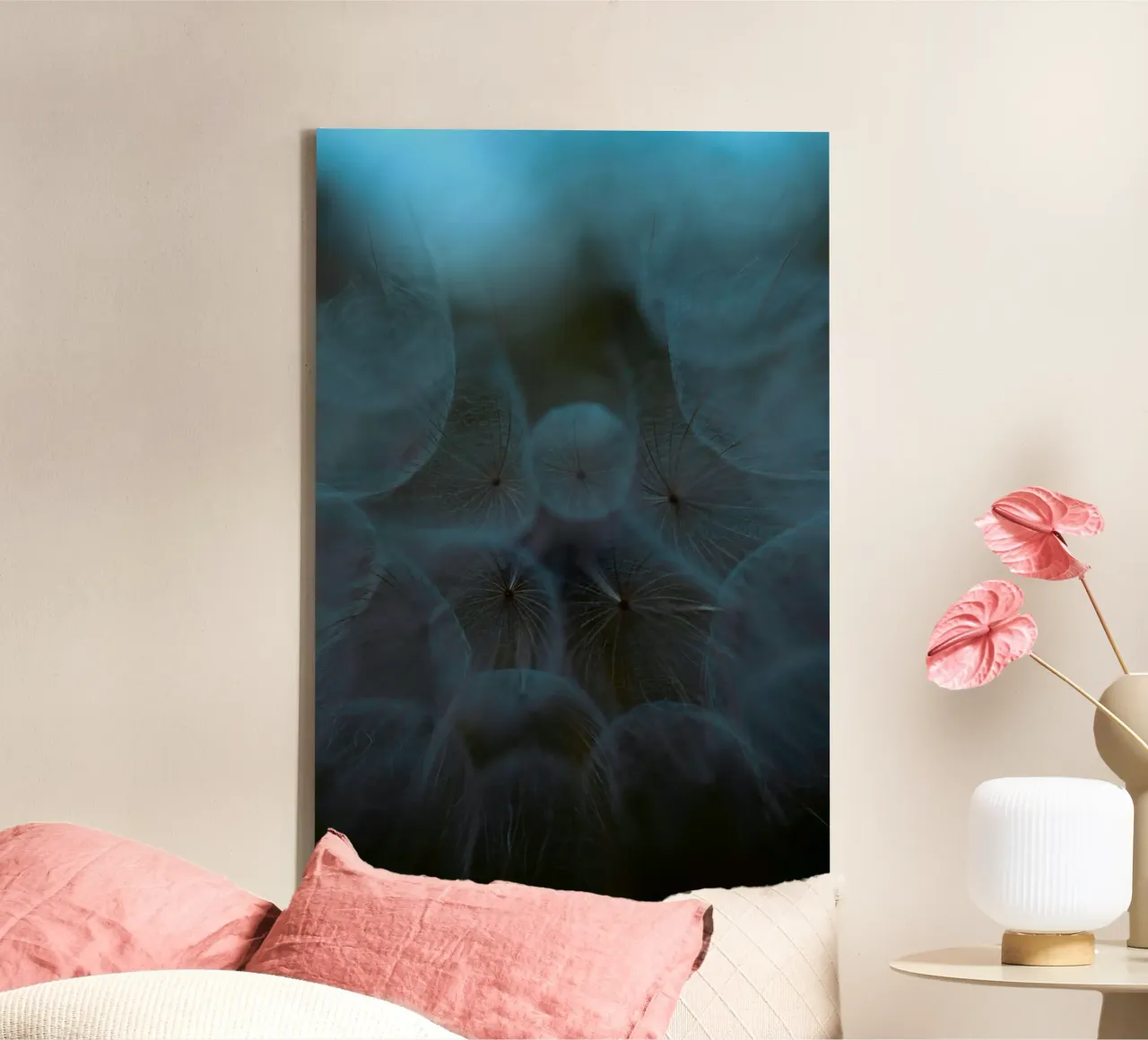 dandelions canvas with Floater frame by mip of map