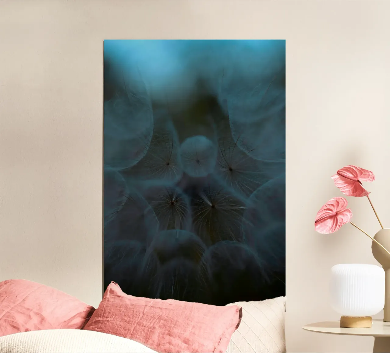 dandelions poster con telaio in legno da mip of map