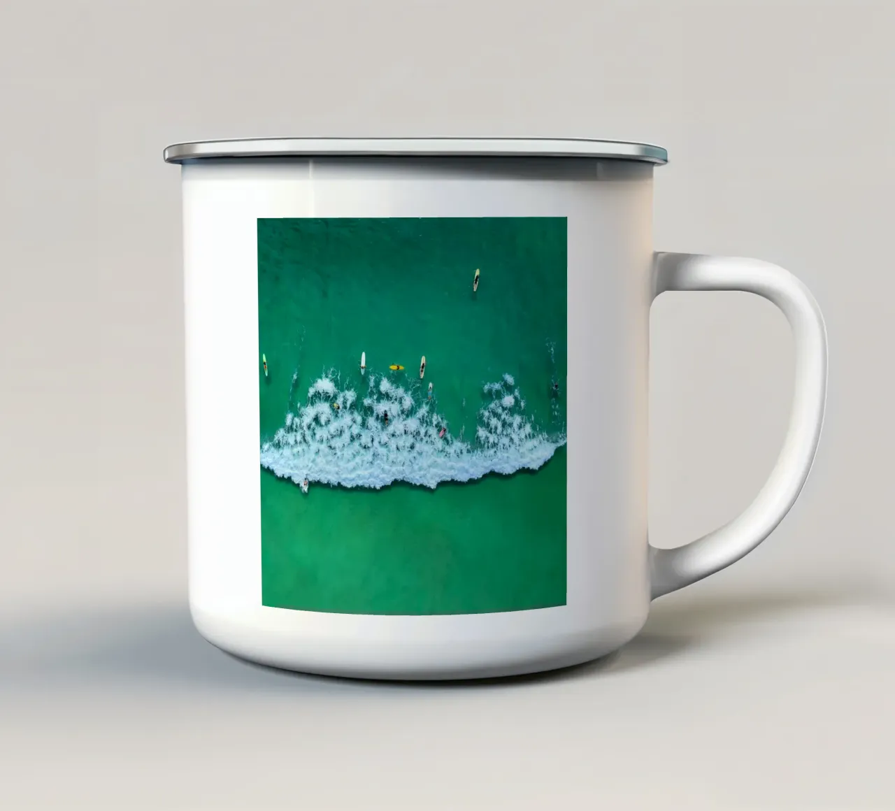 boat through wave tazza in smalto da mip of map