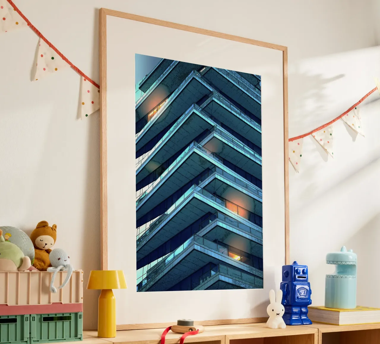 special building poster con telaio in plastica da mip of map