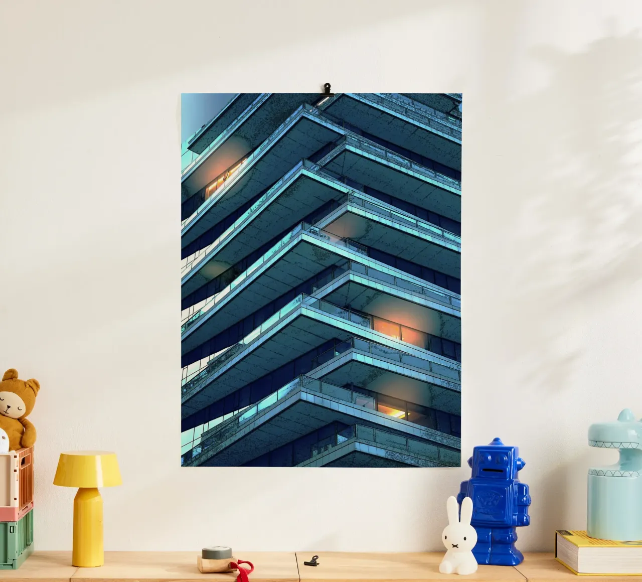special building poster con telaio in plastica da mip of map