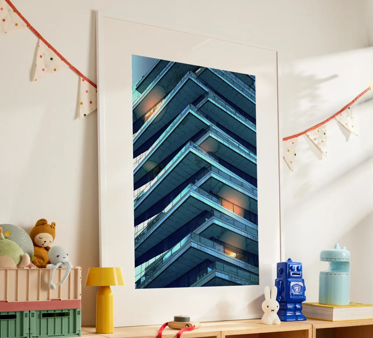 special building poster con telaio in plastica da mip of map
