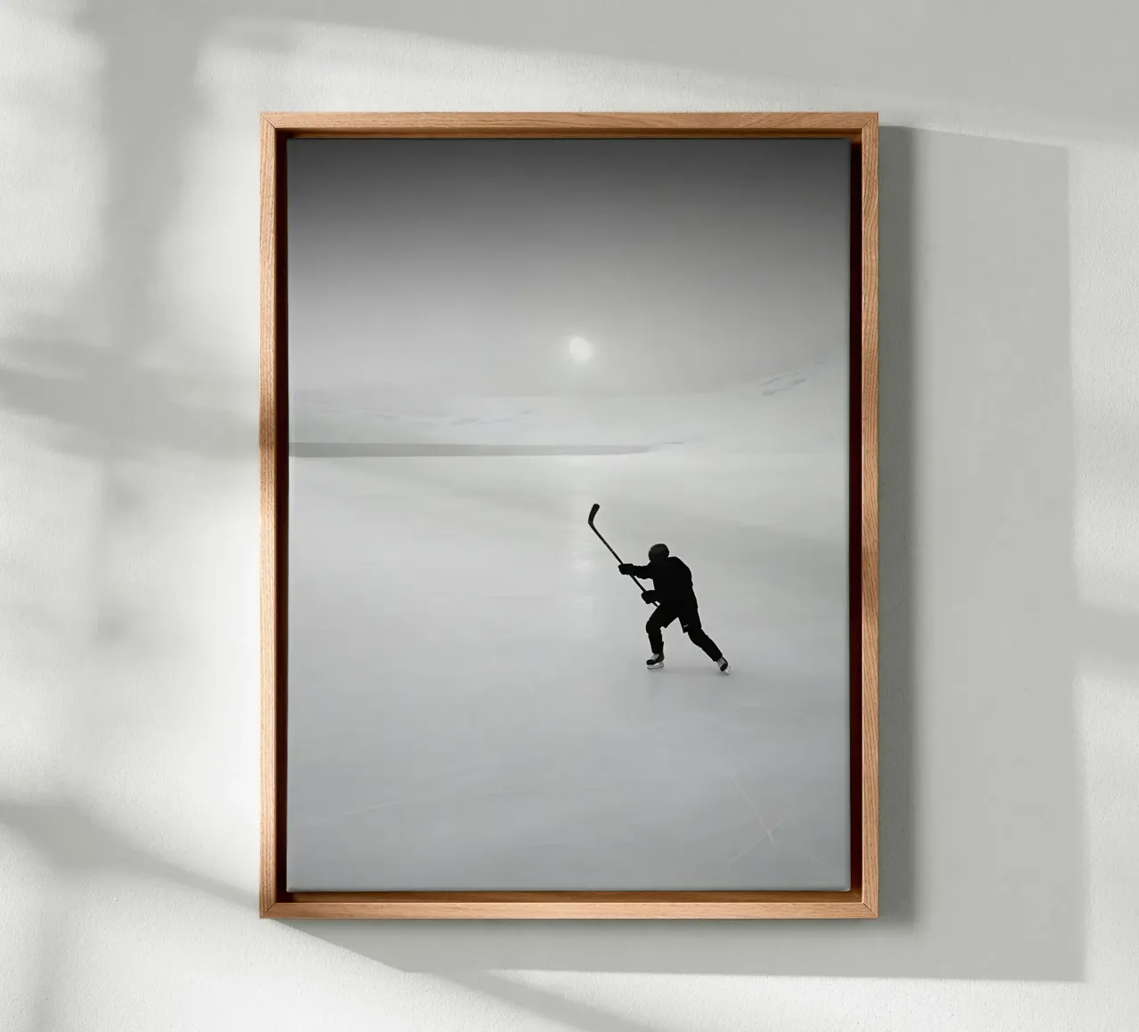 IJshockey in de schemering canvas met Baklijst van GameDay Studio