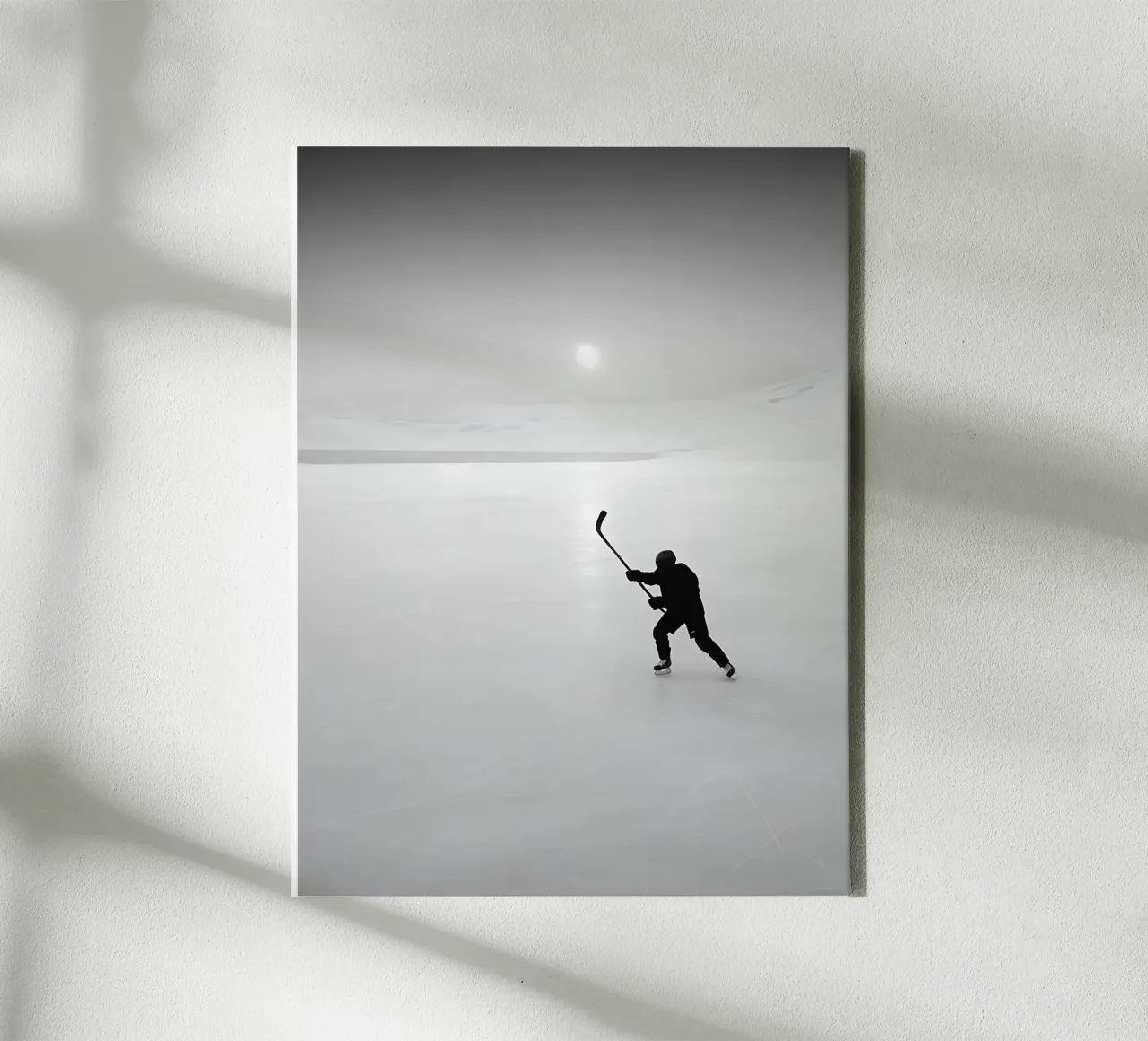 IJshockey in de schemering canvas met Baklijst van GameDay Studio
