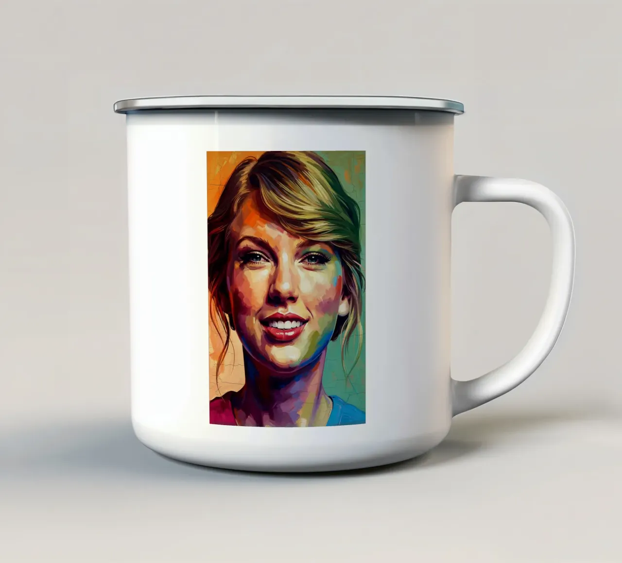 Taylor Swift abstracte kunst emaille mok van Lembayung art