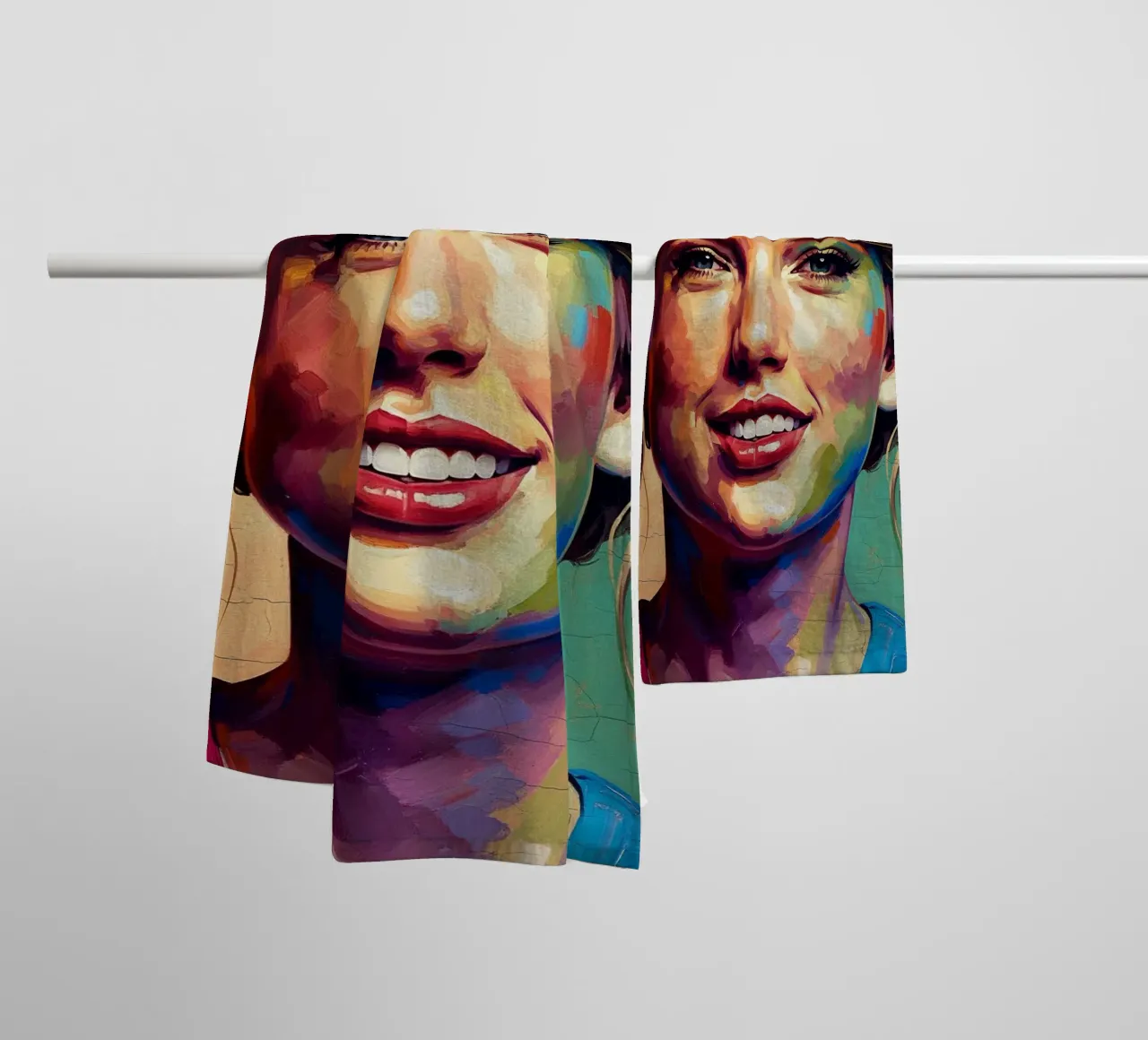 Taylor Swift abstract art towel by Lembayung art