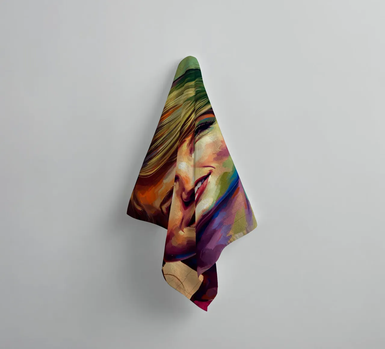 Taylor Swift abstract art towel by Lembayung art