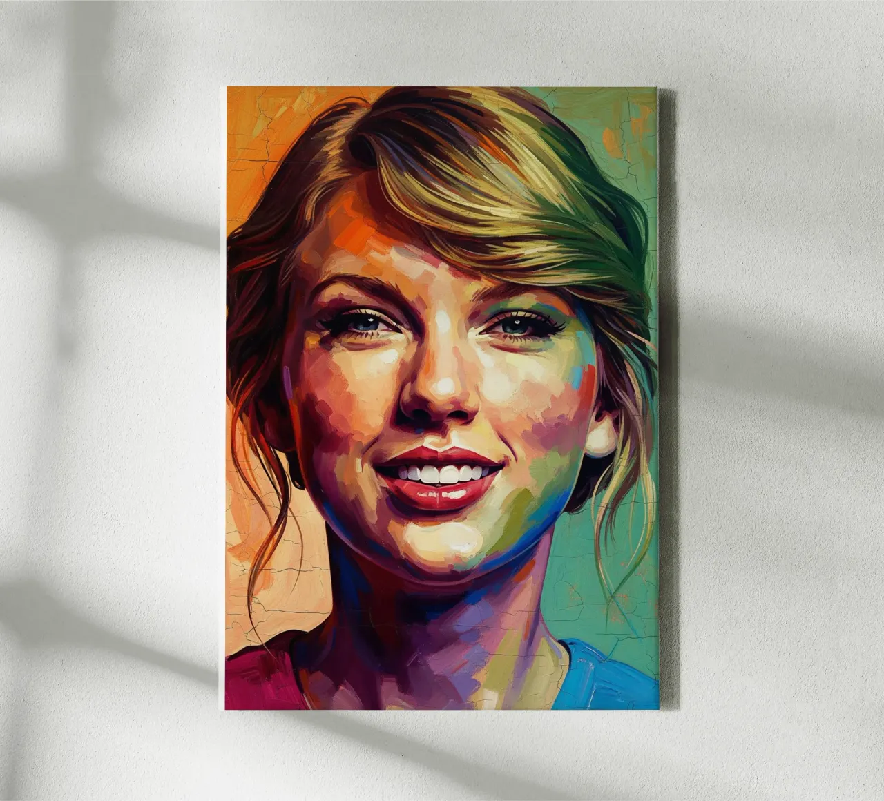 Taylor Swift abstract art canvas with Floater frame by Lembayung art