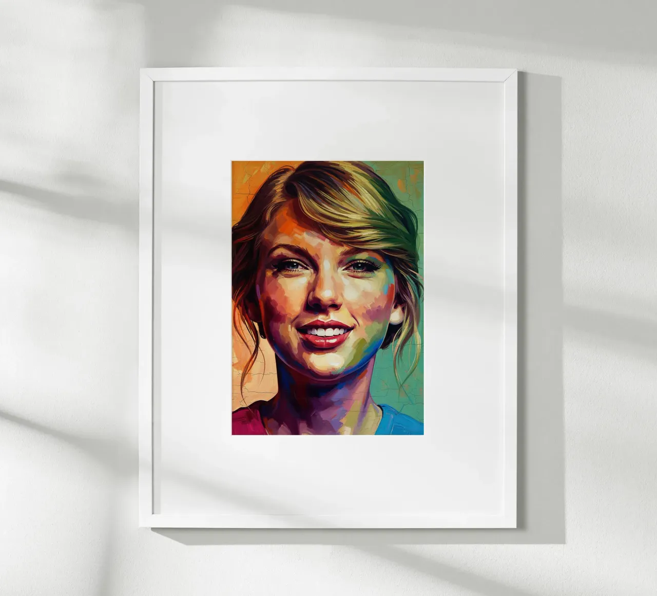 Taylor Swift abstract art poster with wooden frame by Lembayung art