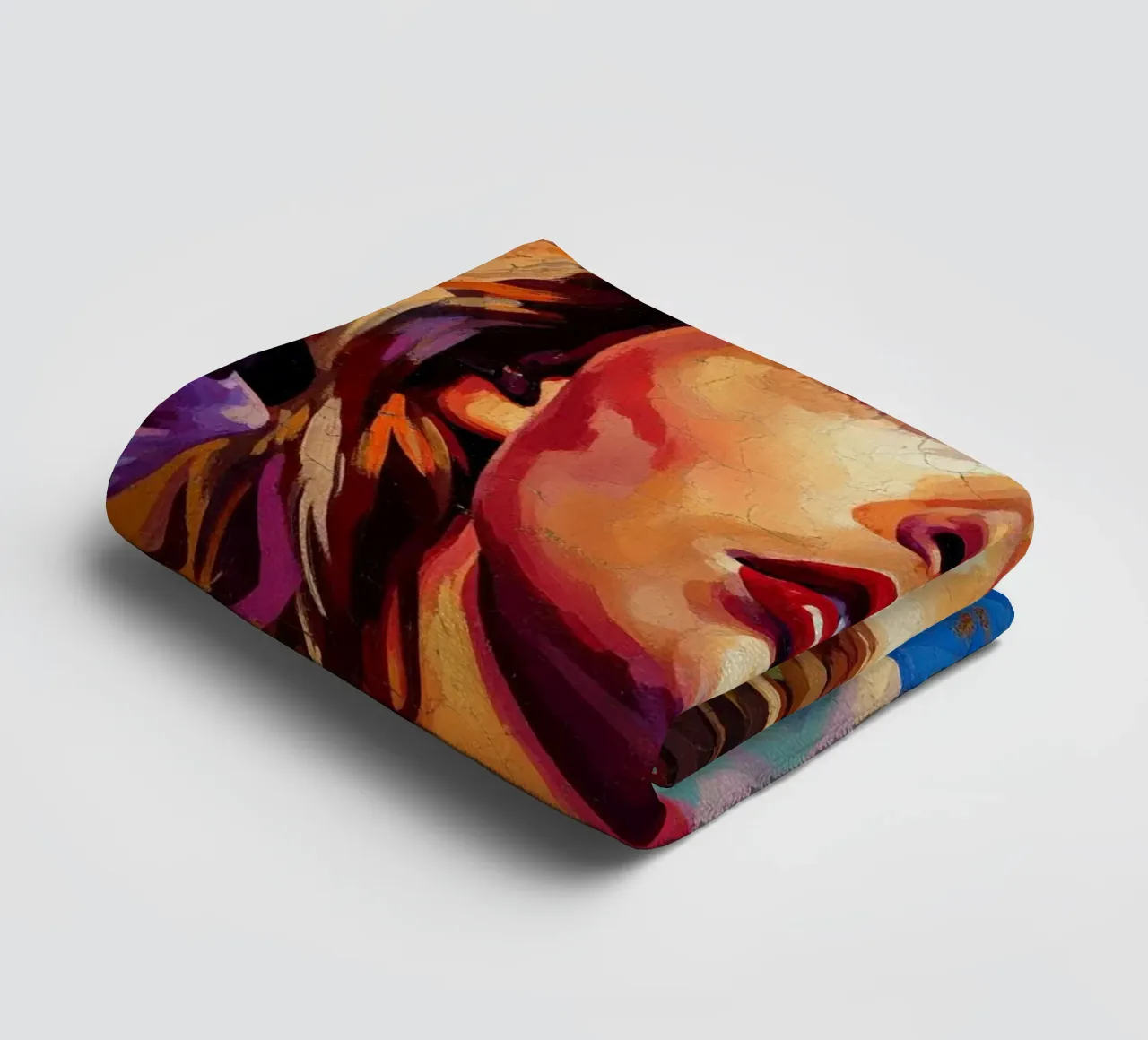 Taylor Swift abstract colorful pop art portrait towel by Lembayung art