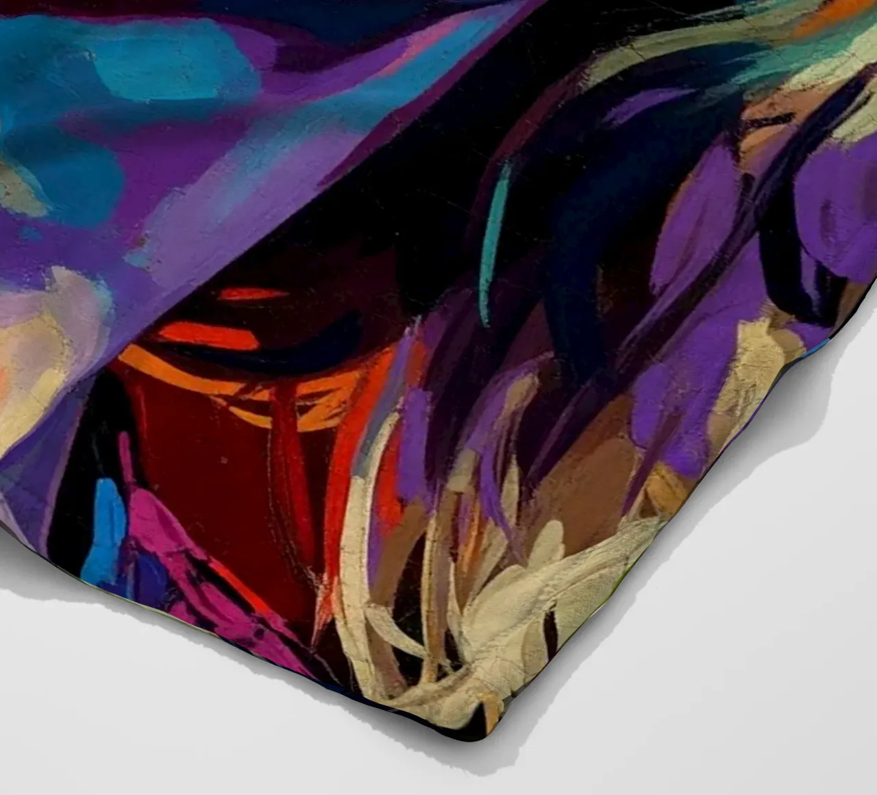 Ritratto pop art astratto e colorato di Taylor Swift coperta in pile da Lembayung art