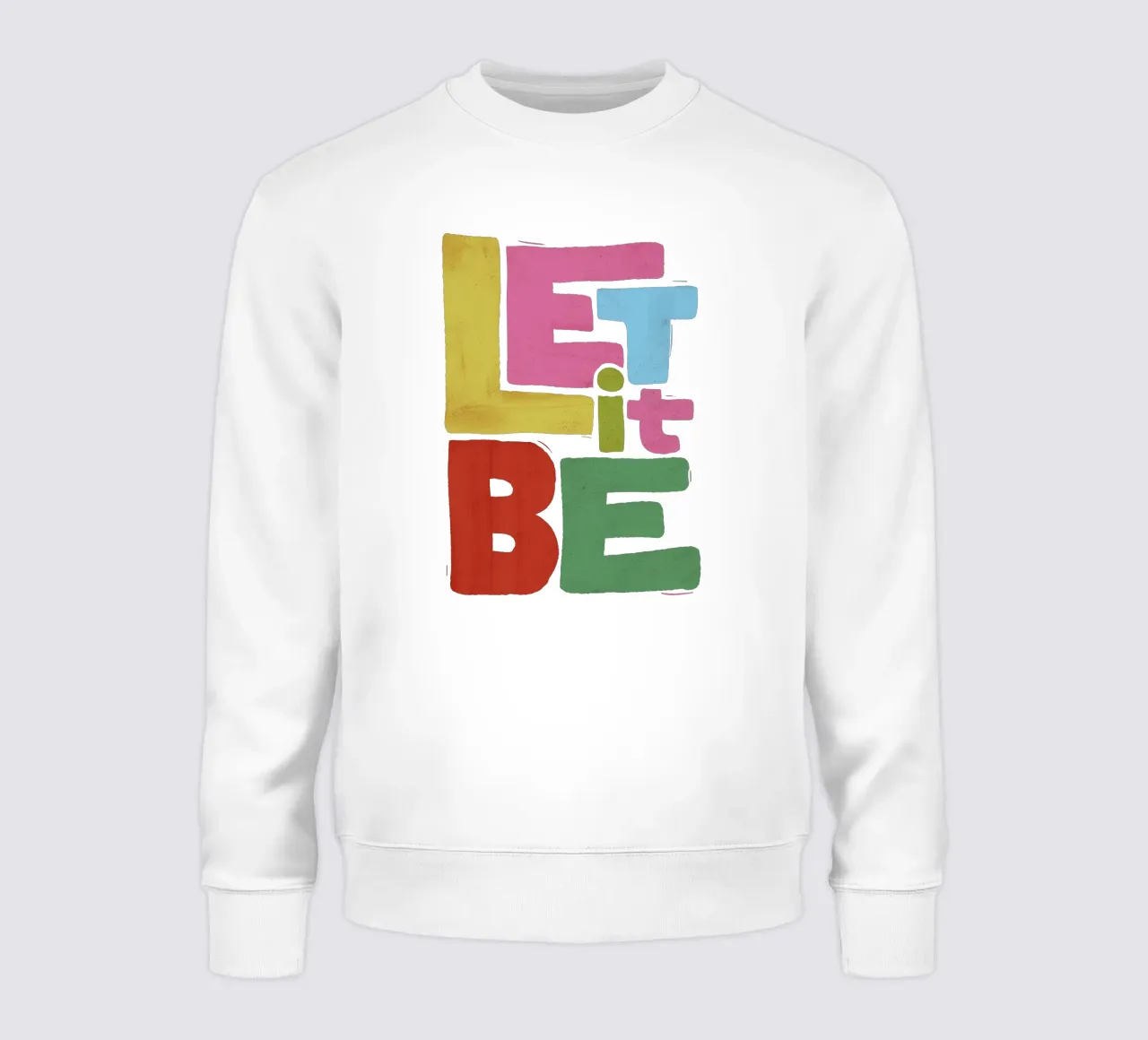 Tipografia retrò colorata - Let It Be felpa da showmemars