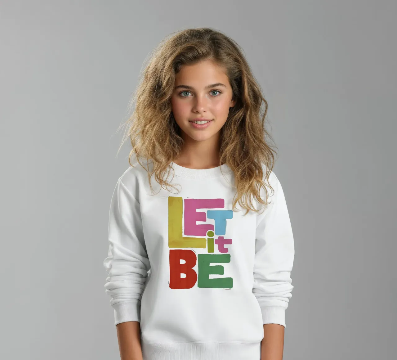 Tipografia retrò colorata - Let It Be felpa bambino da showmemars