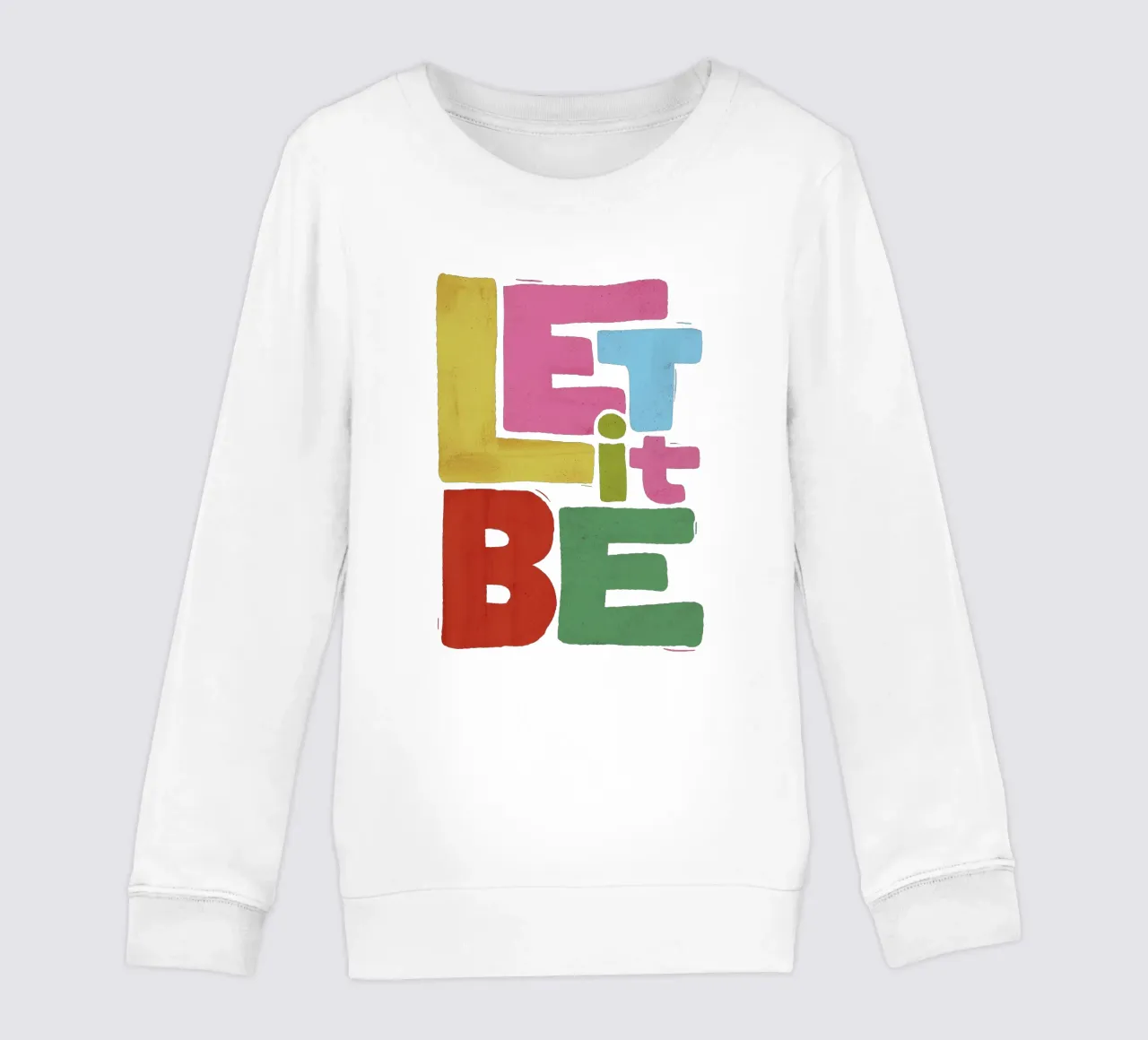 Tipografia retrò colorata - Let It Be felpa bambino da showmemars