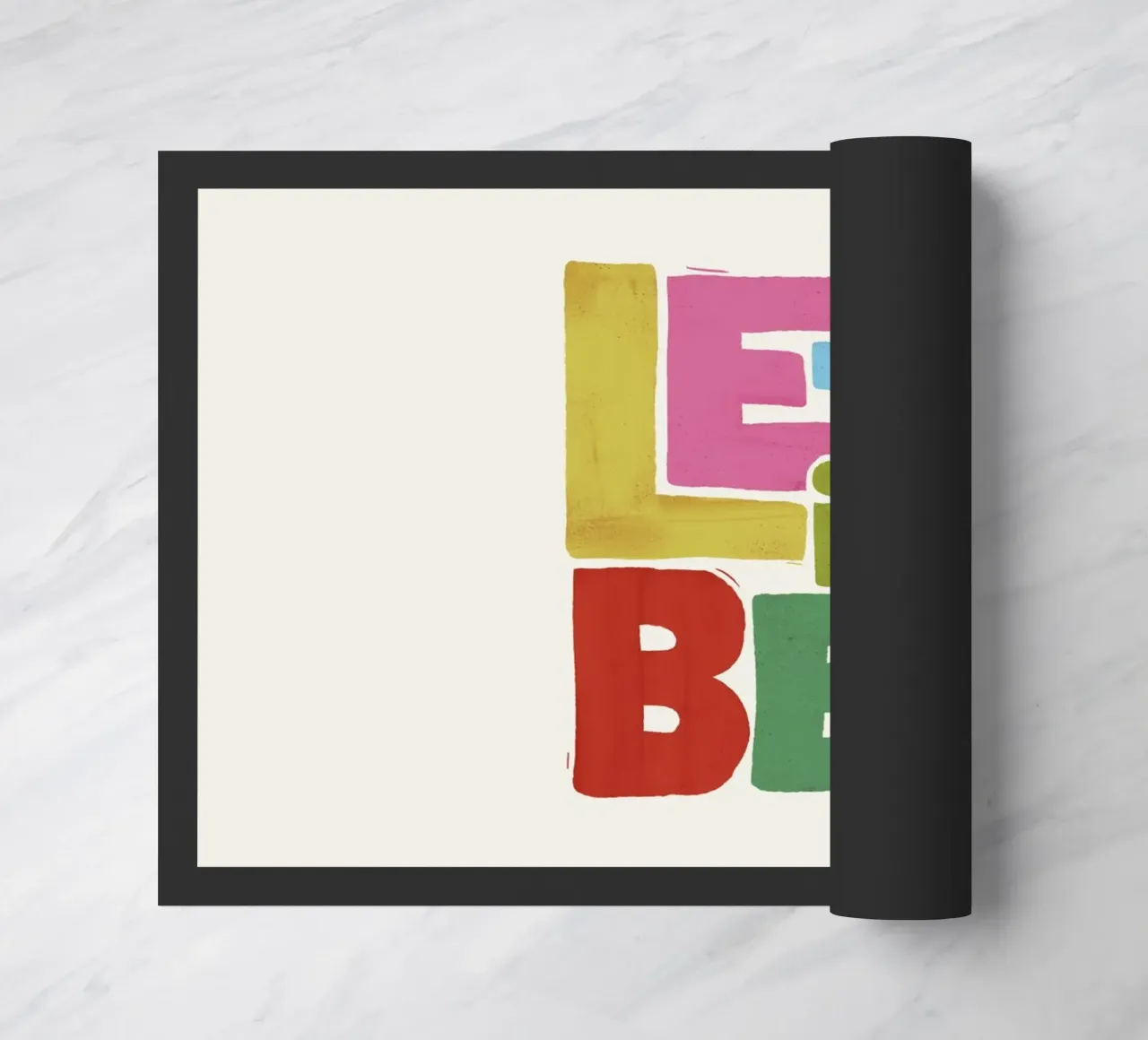 Tipografia retrò colorata - Let It Be zerbino da showmemars