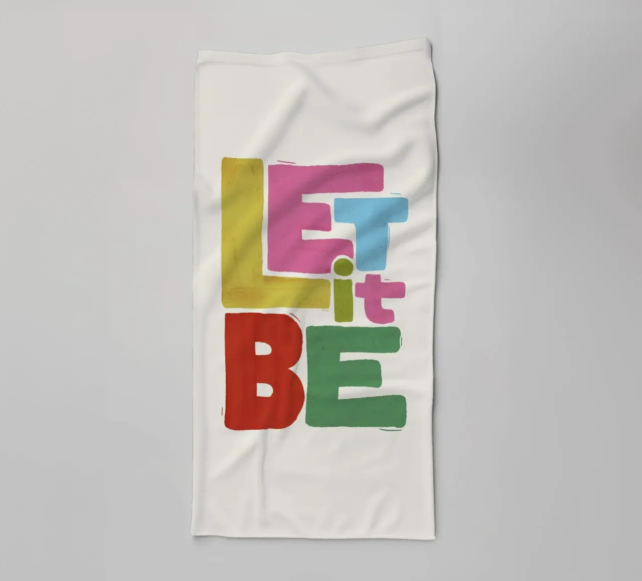 Tipografia retrò colorata - Let It Be asciugamano da bagno da showmemars