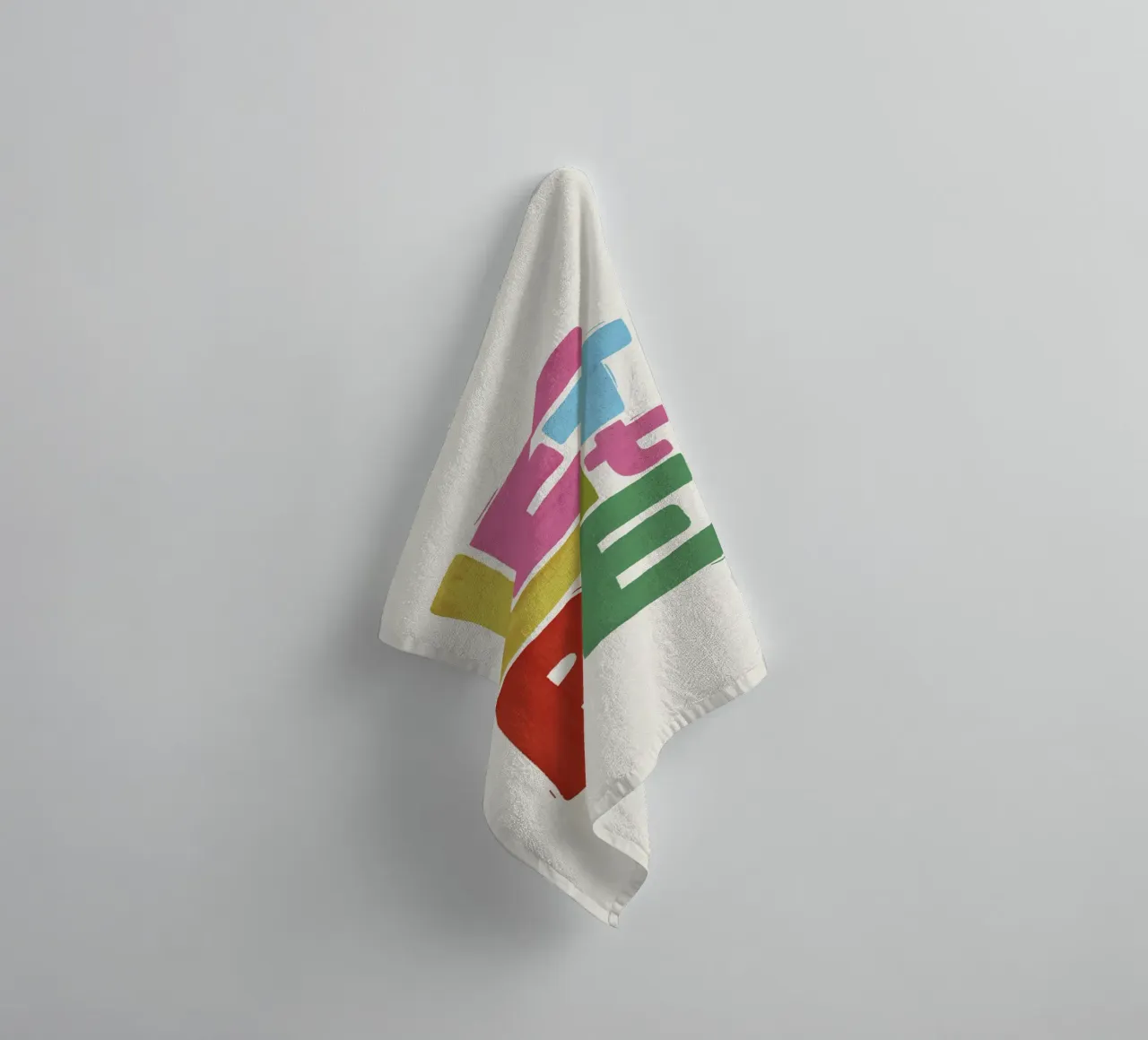 Tipografia retrò colorata - Let It Be asciugamano da bagno da showmemars