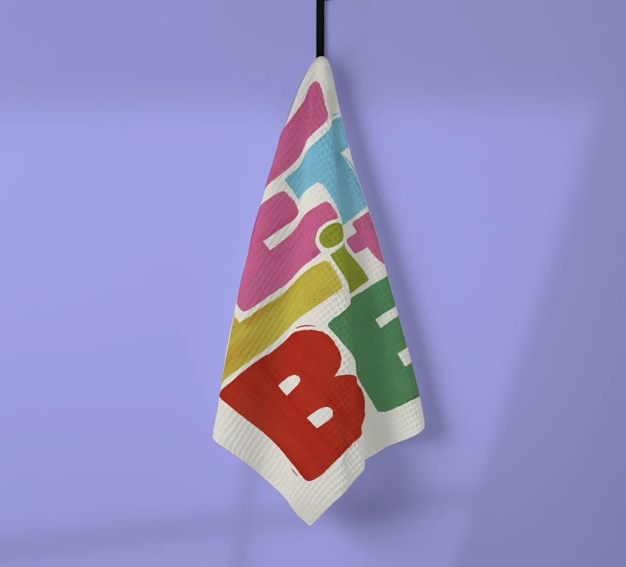 Tipografia retrò colorata - Let It Be canovaccio da cucina da showmemars