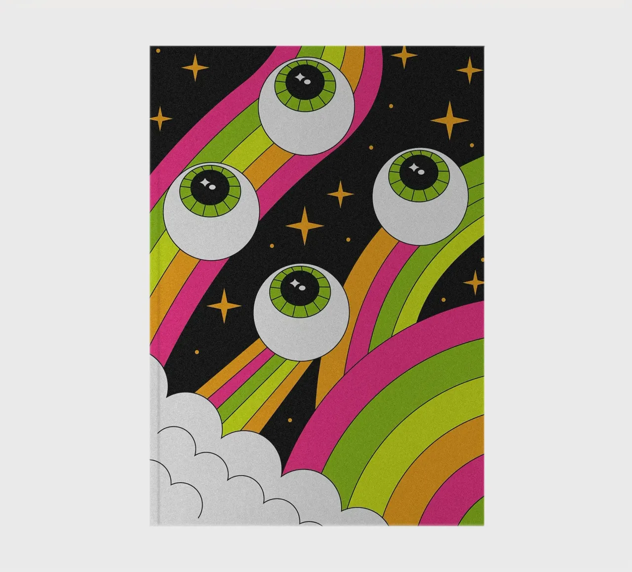 Psychedelic Floating Eyeballs notebook by mesa