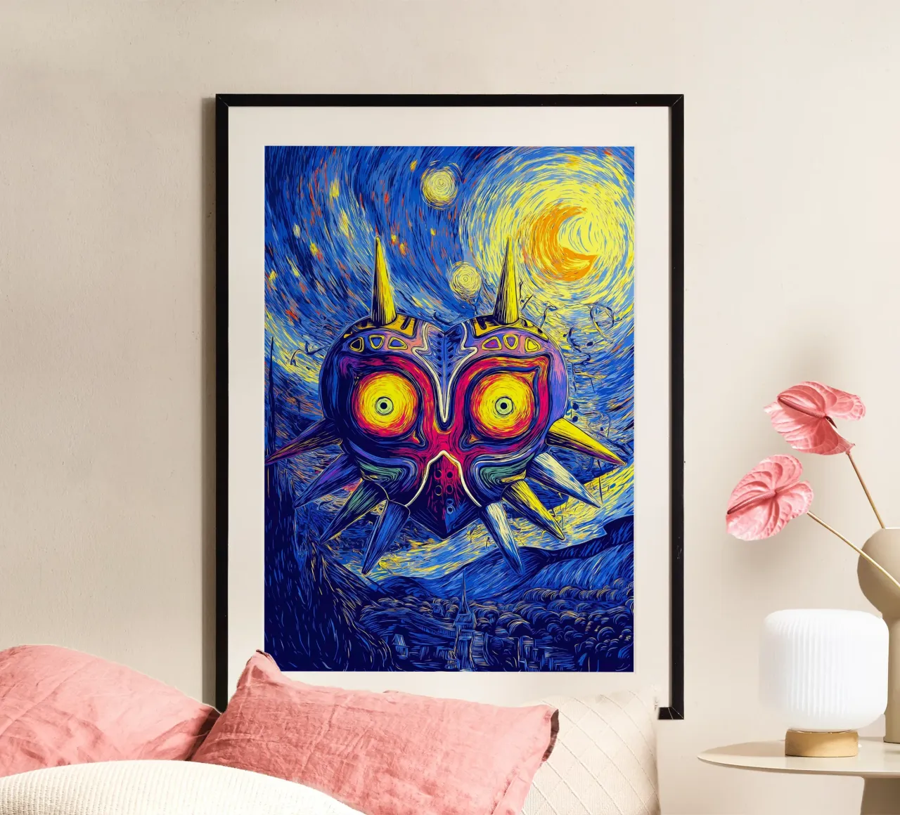 La leggenda di Zelda: La maschera di Majora poster con telaio in plastica da Fleur de Lys