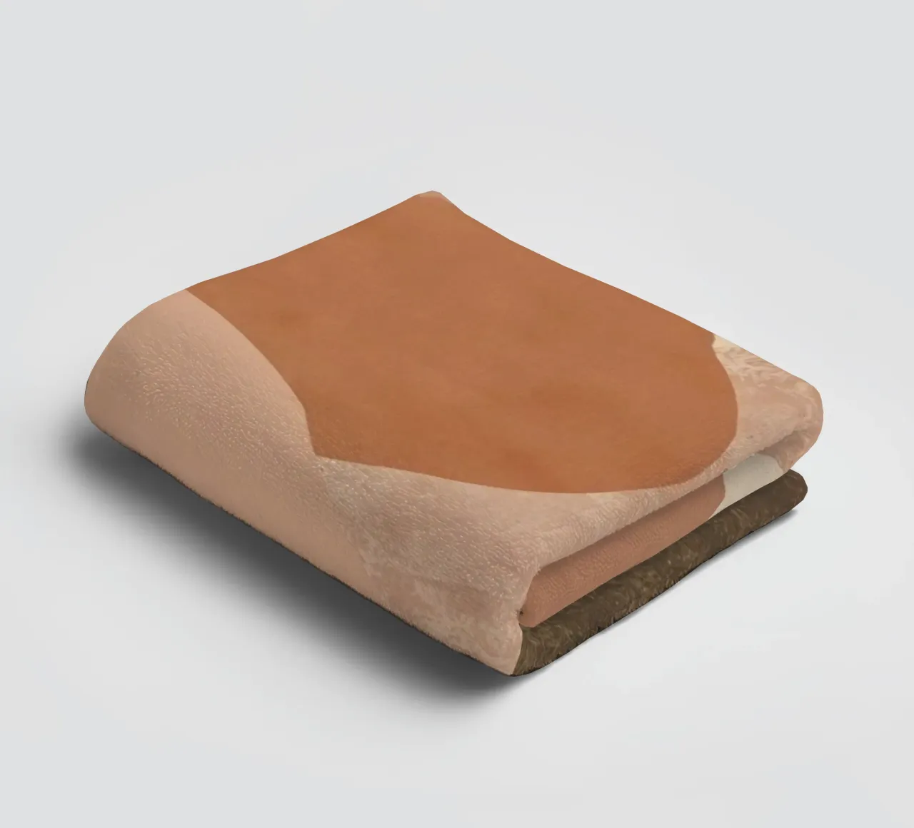 Abstracte beige en bruine cirkels compositie badhanddoek van DesignDoodle