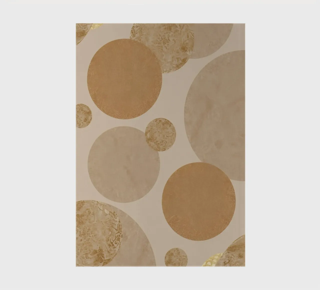 Abstract Beige and Tan Circles Pattern notebook by DesignDoodle
