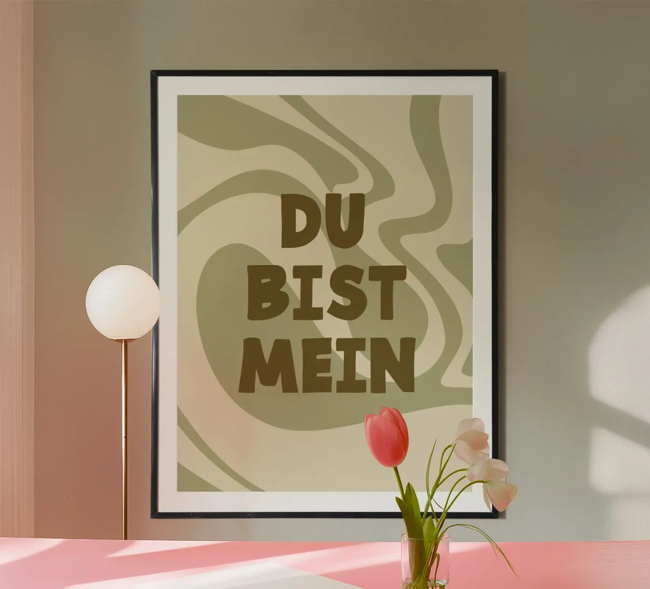 Tu sei mio poster con telaio in alluminio da MODERN NUANCE