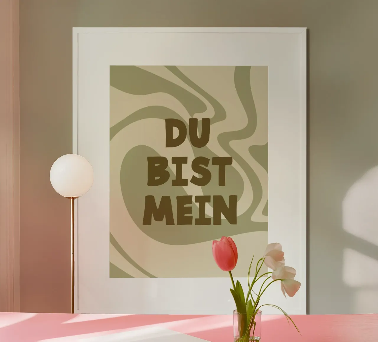 Tu sei mio poster con telaio in alluminio da MODERN NUANCE