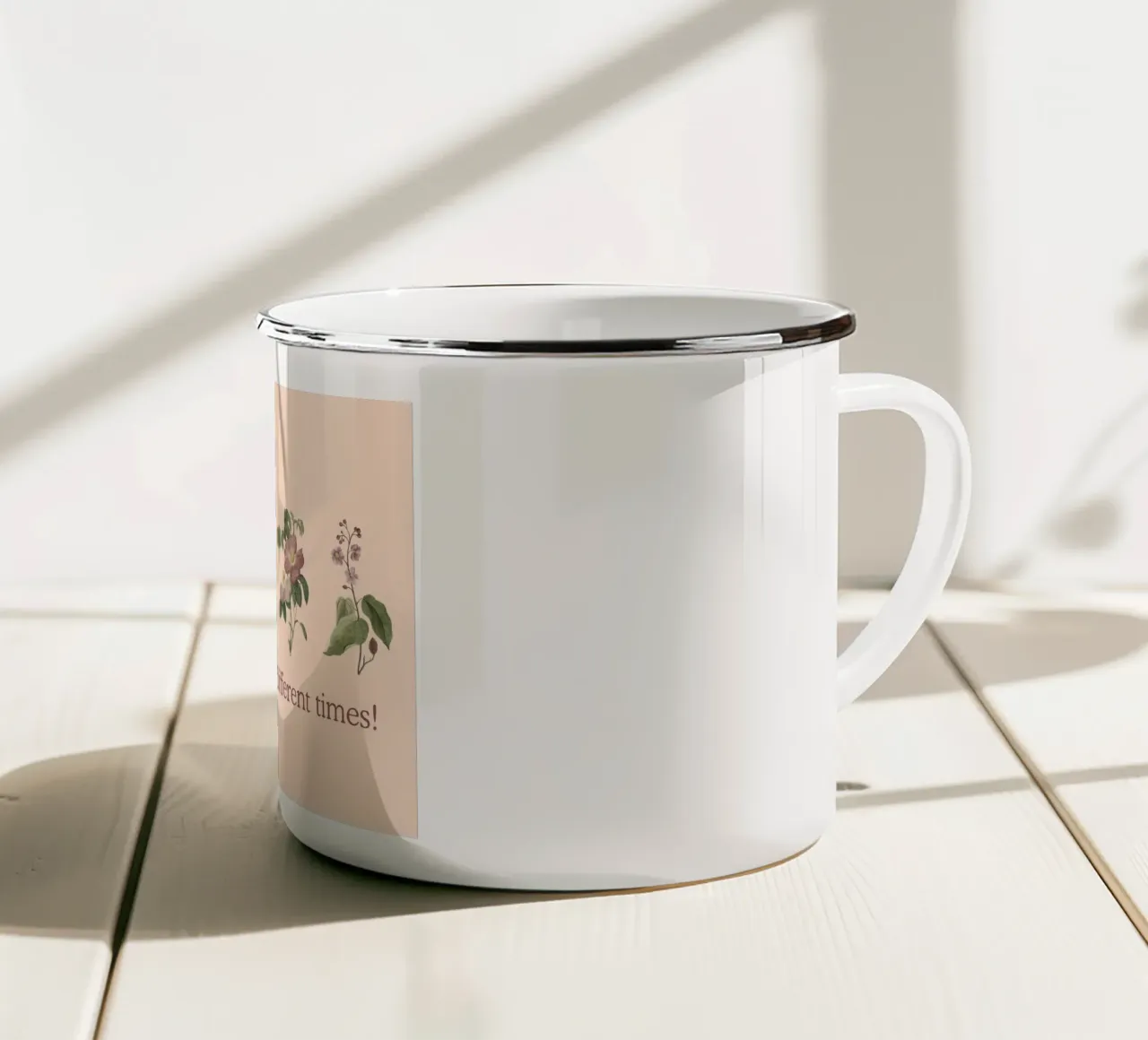 Tutti fioriscono in tempi diversi Poster floreale tazza in smalto da vintagepod