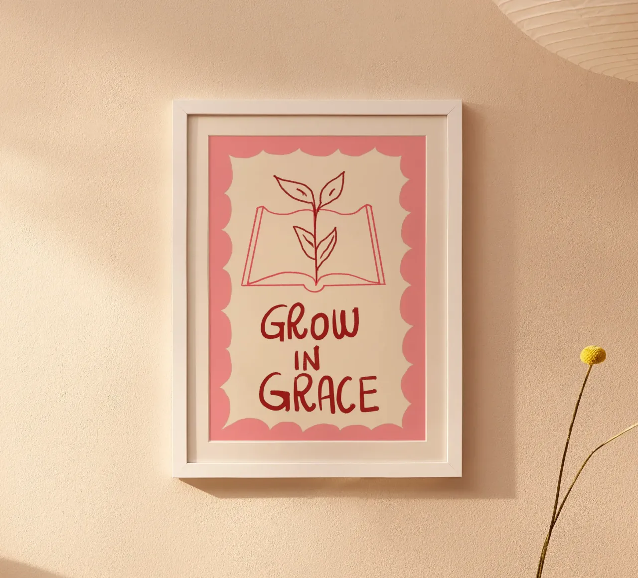 Poster con versi biblici cristiani "Crescere nella grazia poster da vintagepod