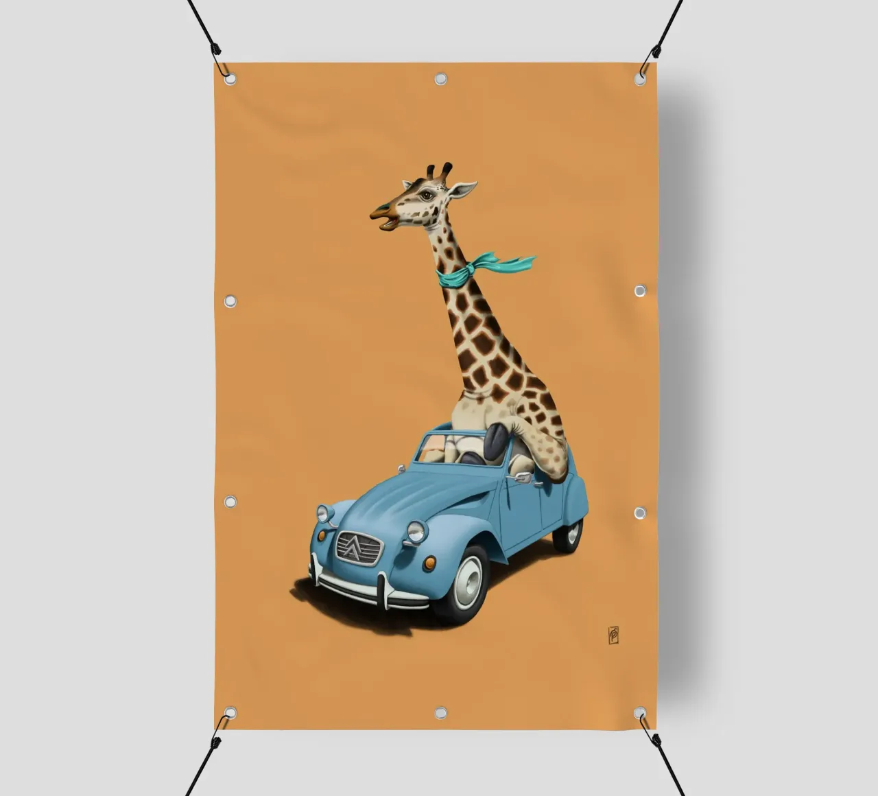 Riding high (Coloured) telo in pvc da Rob Art | Illustration