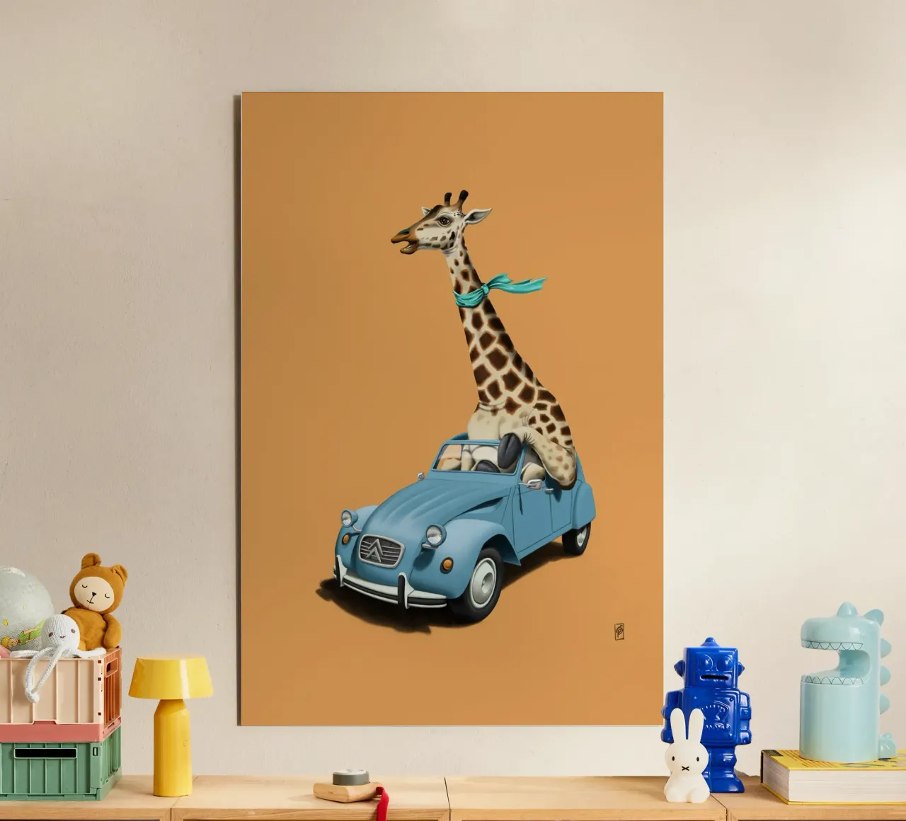 Riding high (Coloured) alluminio dibond da Rob Art | Illustration