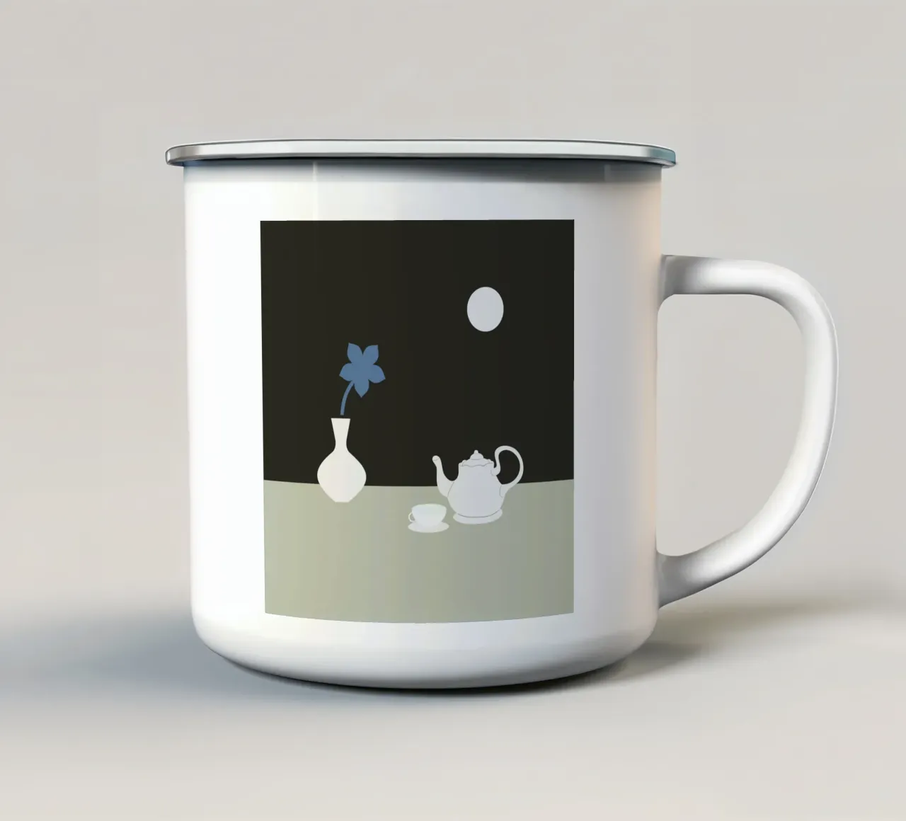 L'ora del tè tazza in smalto da Little Dean