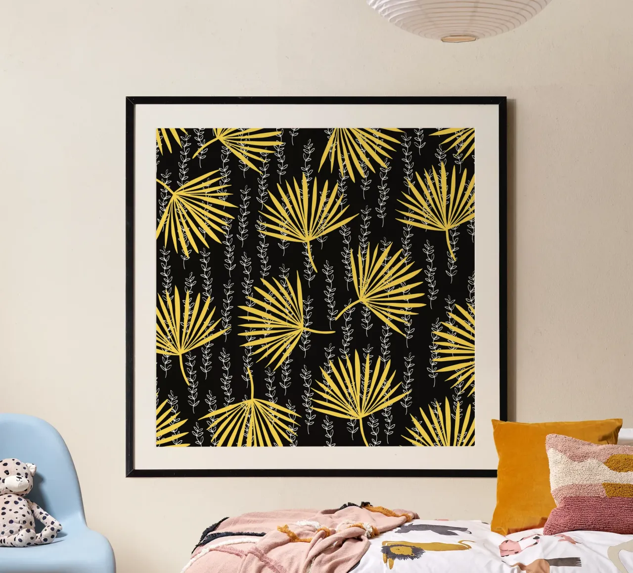 Feuille d'éventail jaune poster de Little Dean