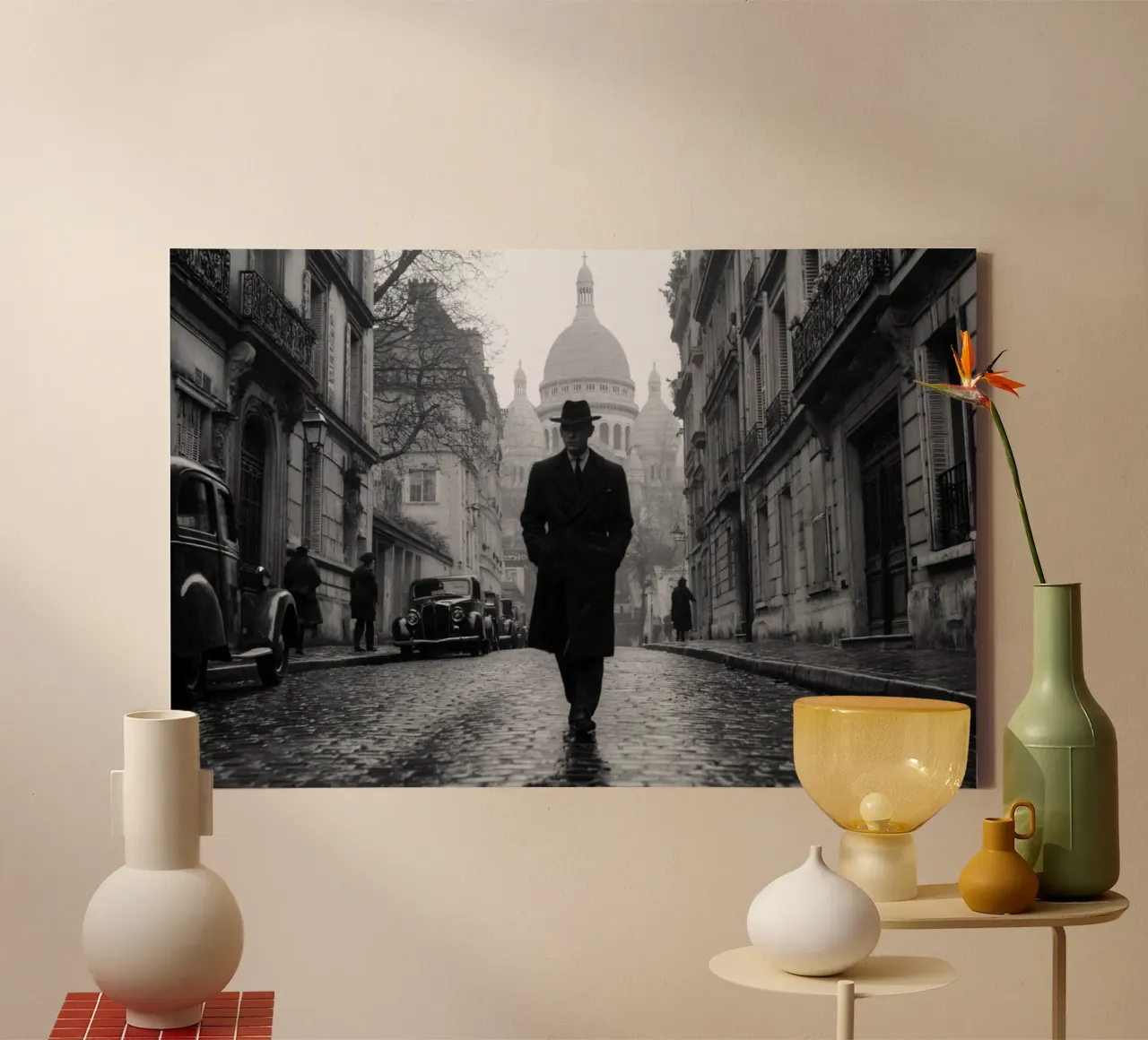 Return journey without an alibi canvas with Floater frame by M-Ulrich-Digital Art