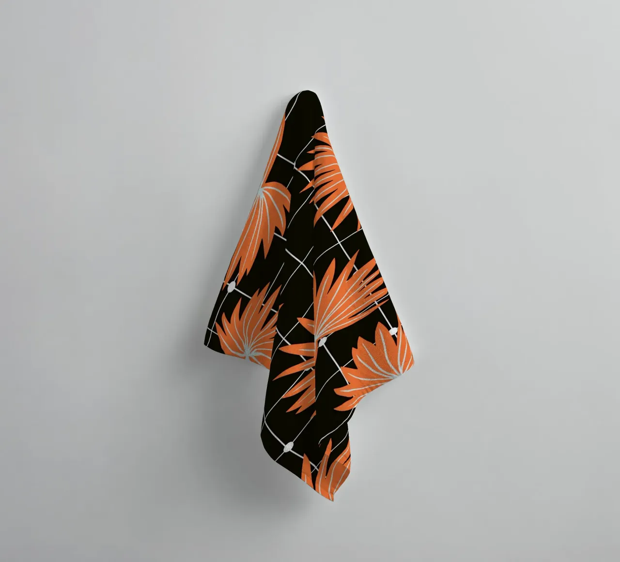 Palm surface pattern towel by Little Dean