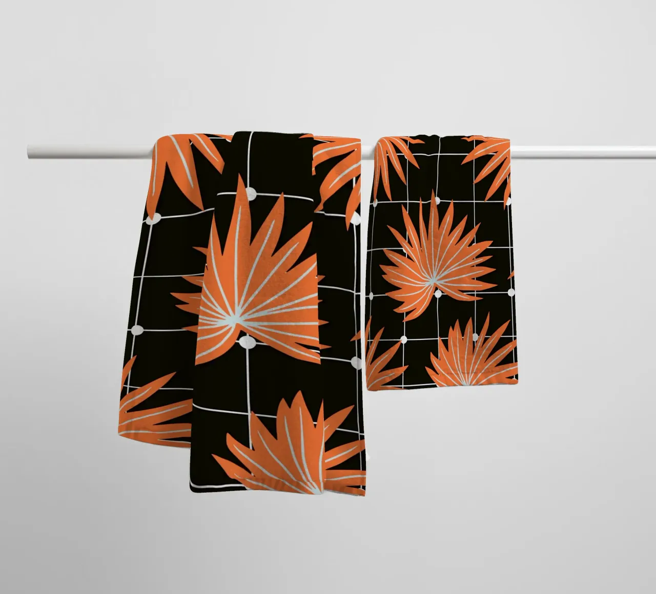 Palm surface pattern towel by Little Dean