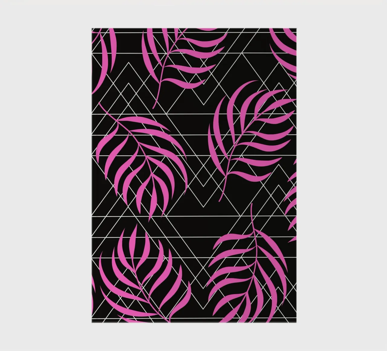 Purple palm surface pattern notebook by Little Dean