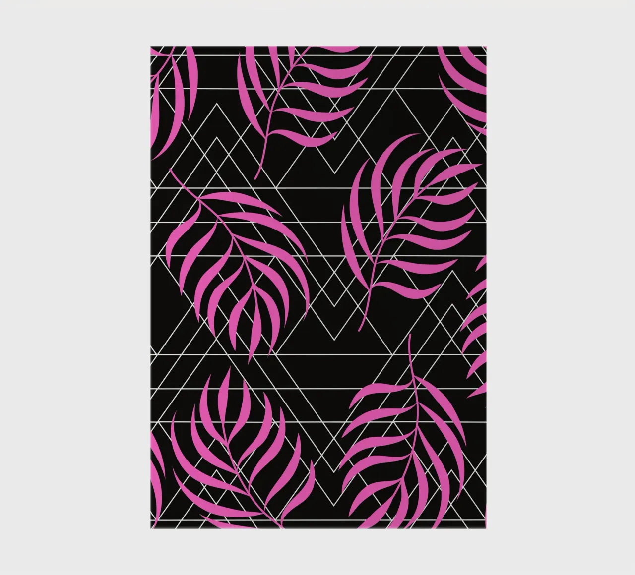 Purple palm surface pattern notebook by Little Dean