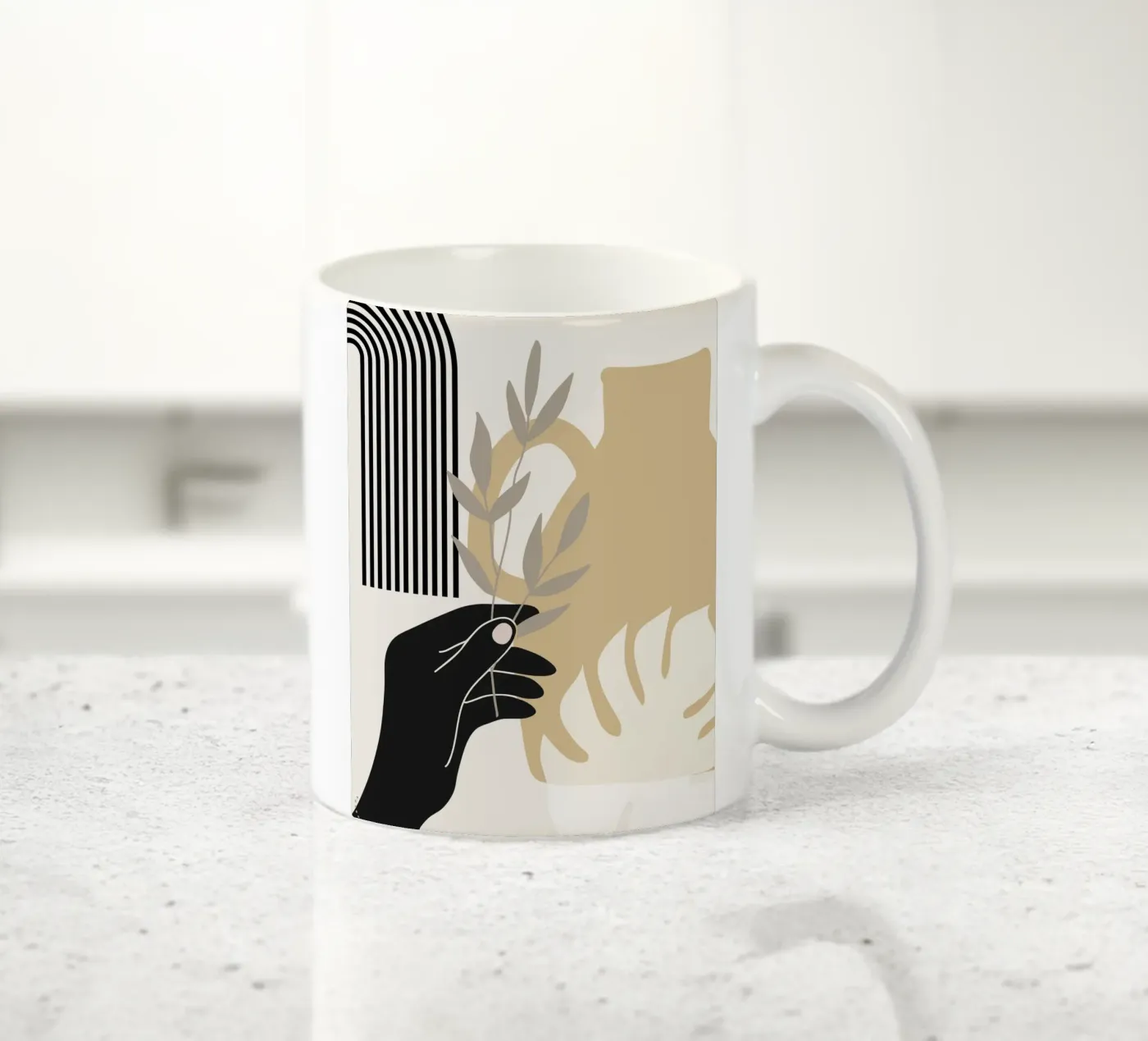 Boho interior ceramic mug by Little Dean