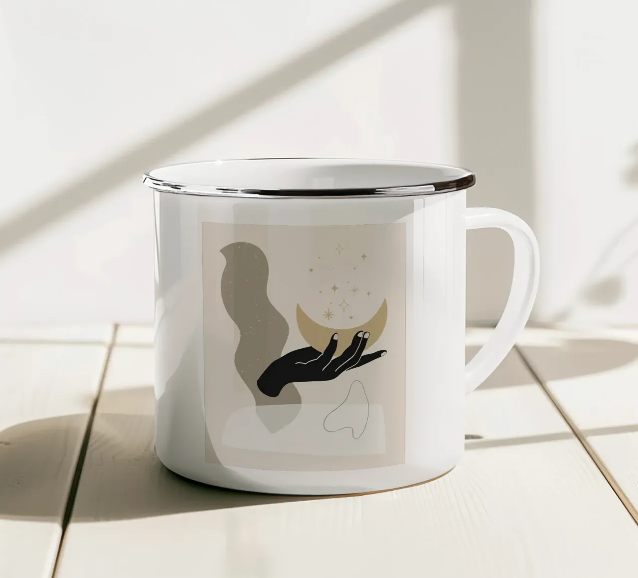 Dea della luna in stile boho tazza in smalto da Little Dean
