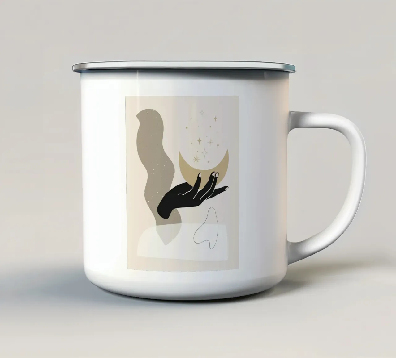 Dea della luna in stile boho tazza in smalto da Little Dean