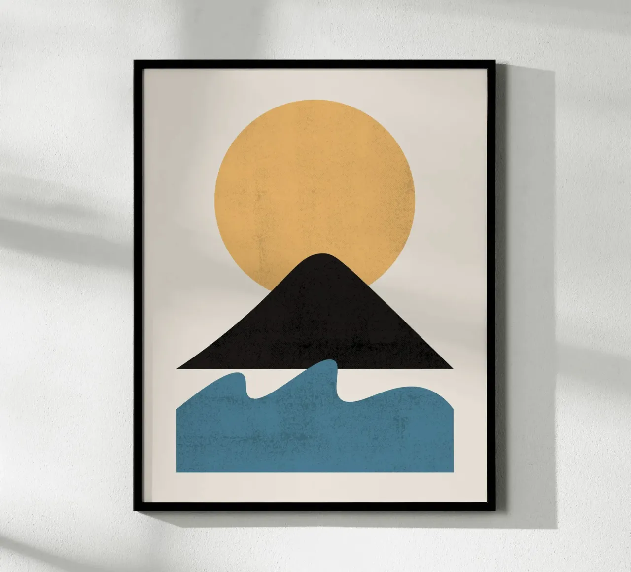 Paesaggio marino minimale poster con telaio in plastica da Little Dean