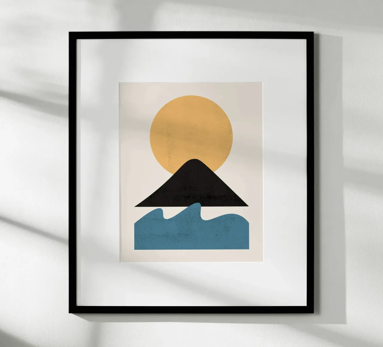 Paesaggio marino minimale poster con telaio in plastica da Little Dean