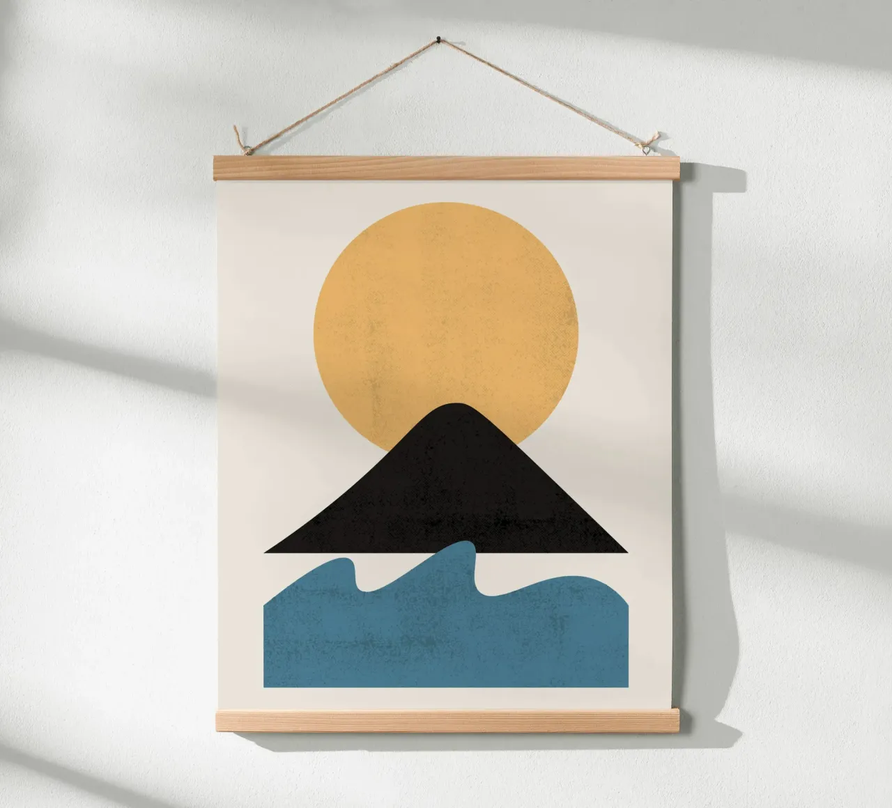 Paesaggio marino minimale poster con telaio in plastica da Little Dean