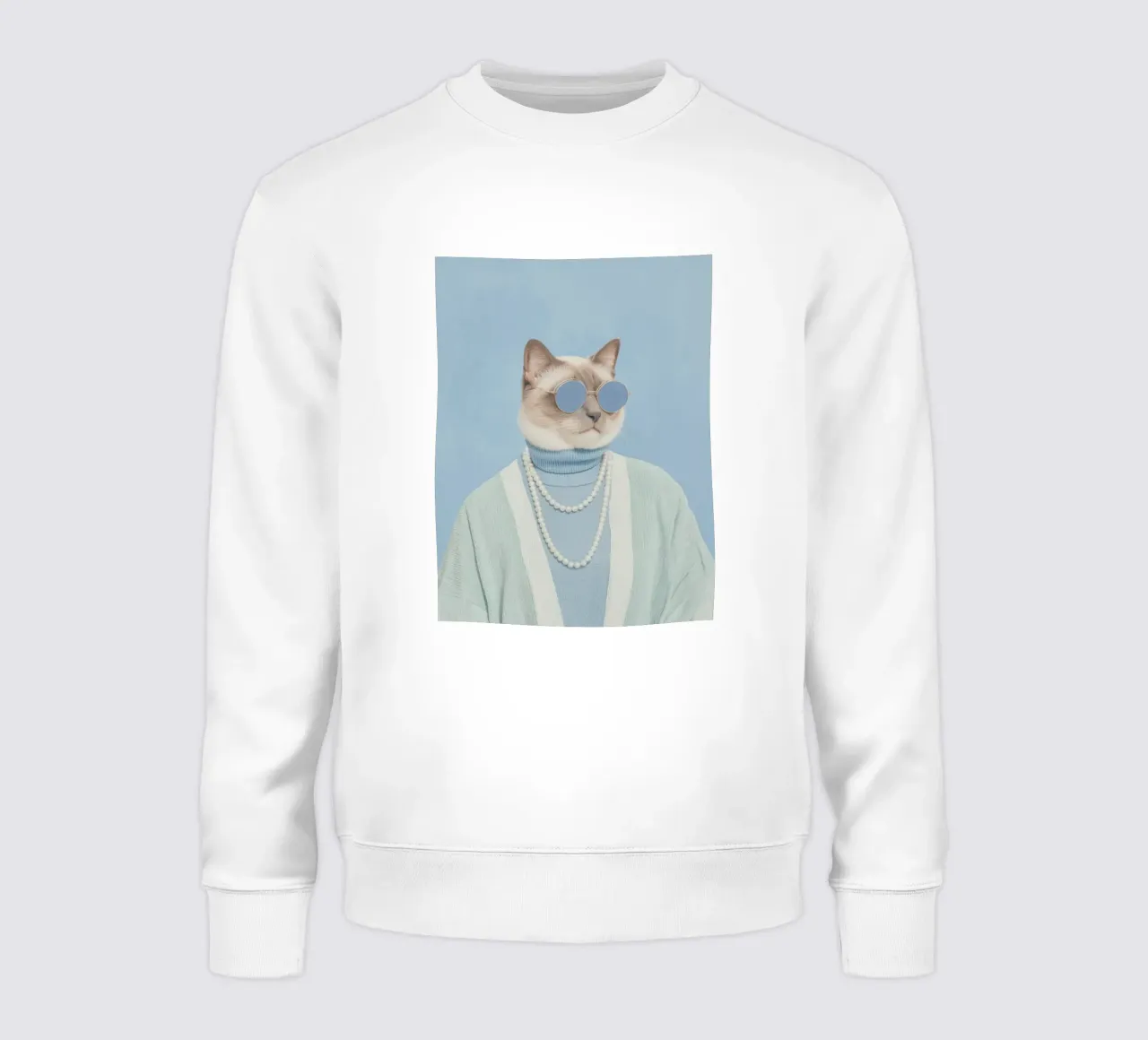 Amore di gatto in blu felpa da Carinaprint