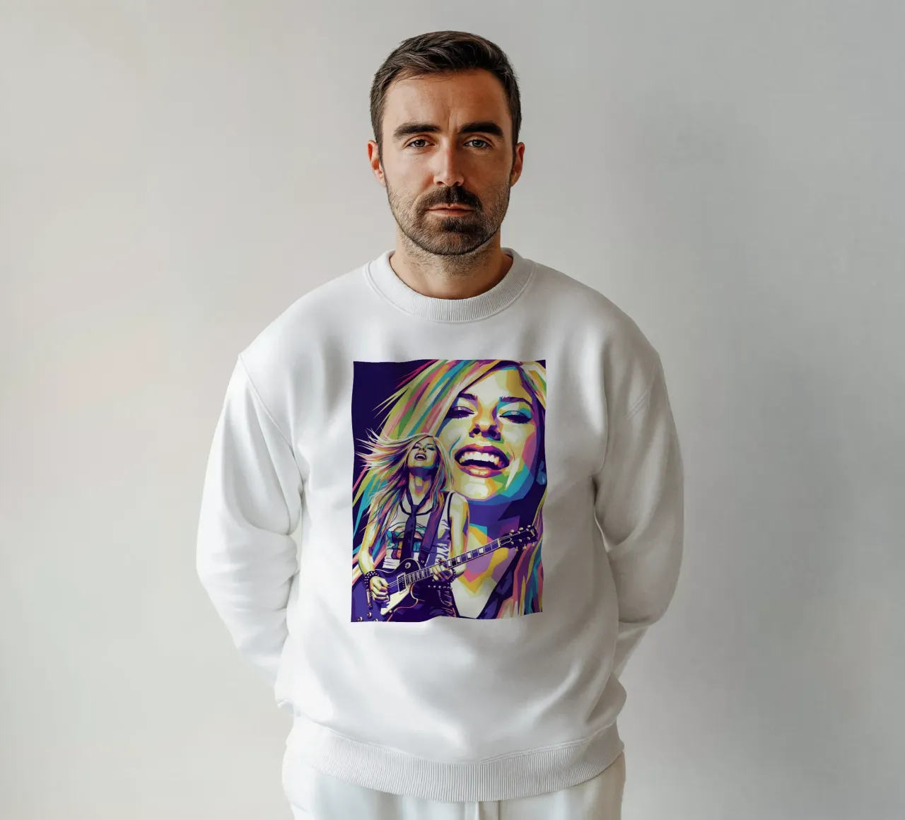 Avril Lavigne con uno stile iconico felpa da Hantamrata