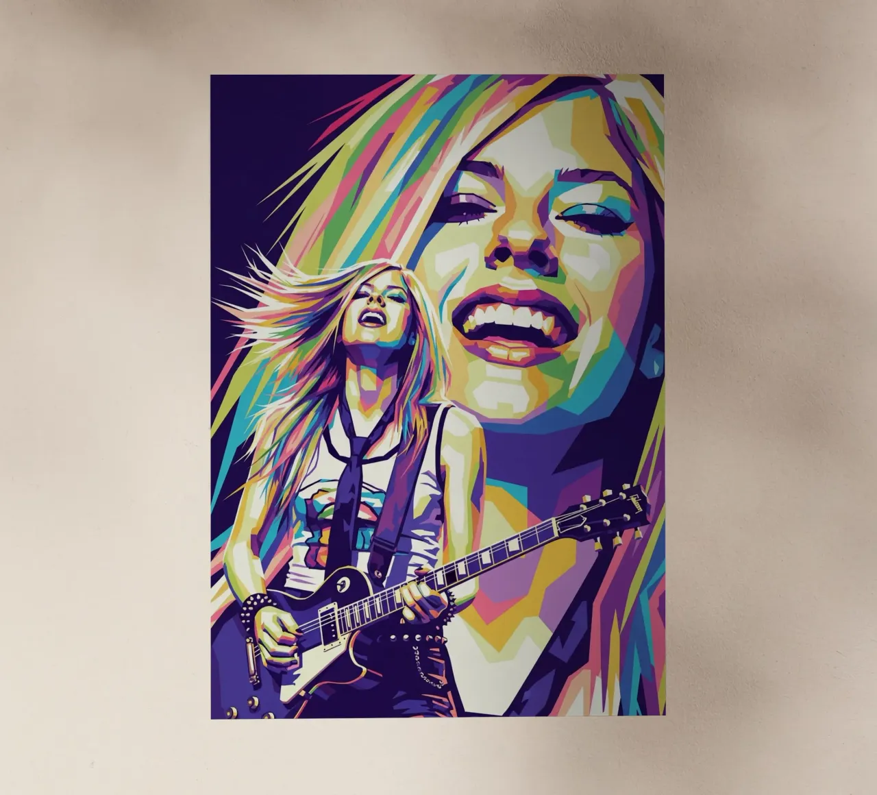 Avril Lavigne con uno stile iconico pellicola backlit da Hantamrata