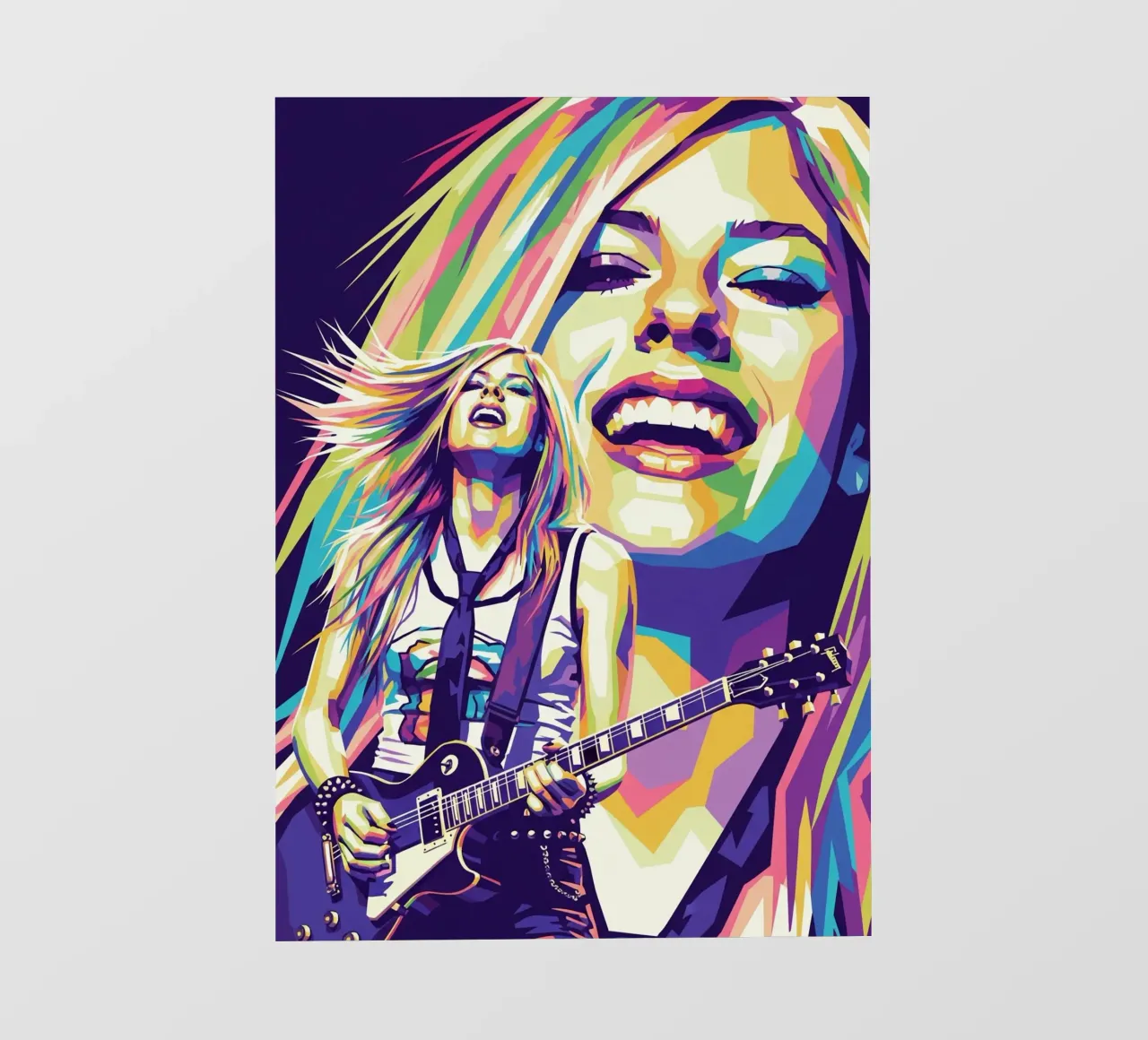 Avril Lavigne con uno stile iconico pellicola backlit da Hantamrata